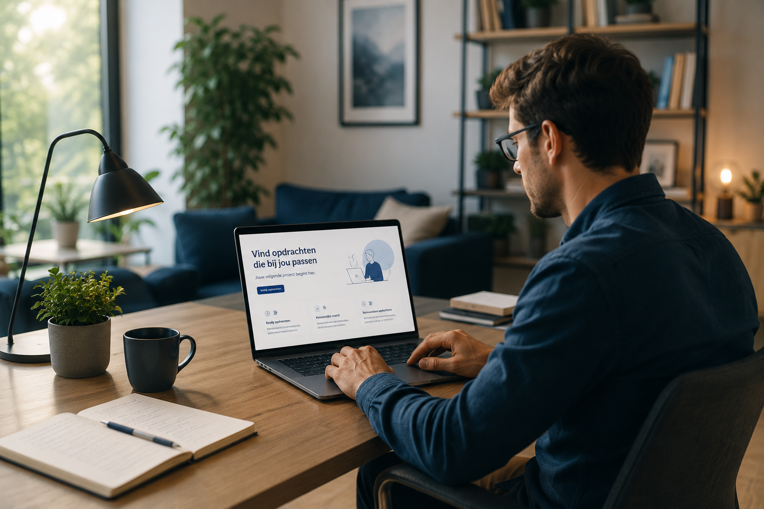 Freelance IT-professional aan het werk